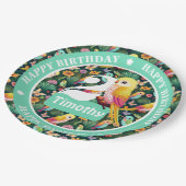 Personalisiert Birthday Balloon Pappteller (Schrägansicht)