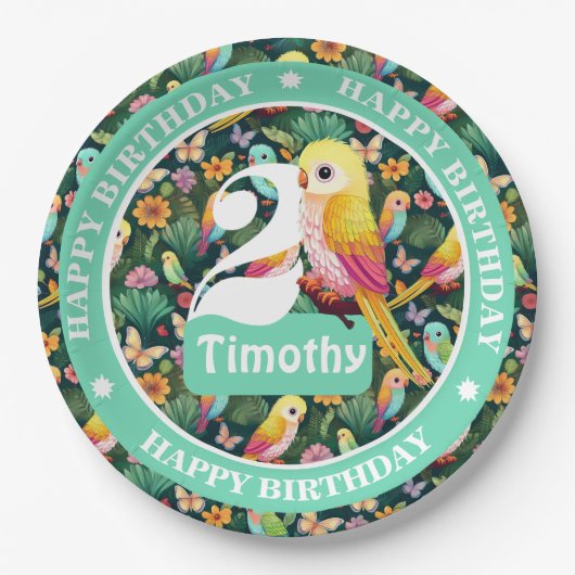 Personalisiert Birthday Balloon Pappteller (Vorderseite)