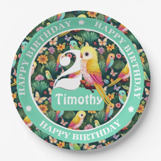 Personalisiert Birthday Balloon Pappteller (Vorderseite)