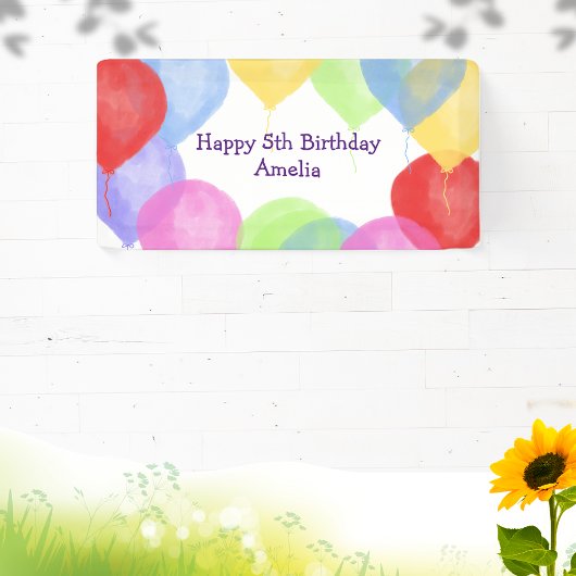 Personalisiert Birthday Balloon Party Banner