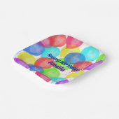 Personalisiert Birthday Balloon Party Pappteller (Gewinkelt)