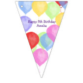 Personalisiert Birthday Balloon Party Wimpelkette (Zweite Fahne)