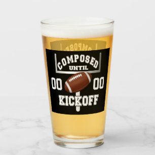 Personalisiert bis Kickoff Football Spaß zusammeng Glas