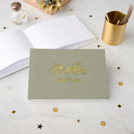 Personalisiert Bismillah Luxury Gold Foil Notebook Gästebuch