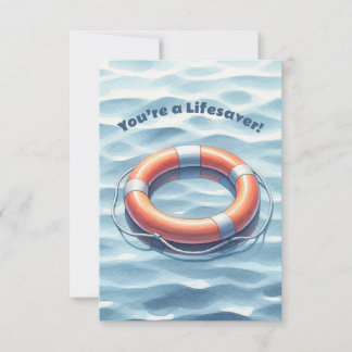Personalisiert bist du ein Lifesaver Gratitude Pun Dankeskarte