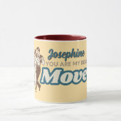 Personalisiert bist du mein bester Schritt Vintag Tasse (Zentrum)