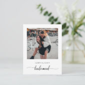 Personalisiert bist du meine Bridesmaid-Fotokarte Dankeskarte (Stehend Vorderseite)