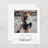 Personalisiert bist du meine Bridesmaid-Fotokarte Dankeskarte (Vorne/Hinten)