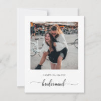 Personalisiert bist du meine Bridesmaid-Fotokarte