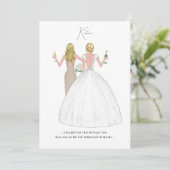 Personalisiert bist du meine Bridesmaid-Karte Einladung (Stehend Vorderseite)