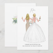 Personalisiert bist du meine Bridesmaid-Karte Einladung (Vorne/Hinten)