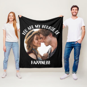 Personalisiert bist du meine Quelle des Glücks Fot Fleecedecke