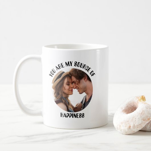 Personalisiert bist du meine Quelle des Glücks Fot Kaffeetasse (Mit Donut)