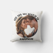 Personalisiert bist du meine Quelle des Glücks Fot Kissen (Vorderseite)