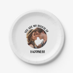 Personalisiert bist du meine Quelle des Glücks Fot Pappteller