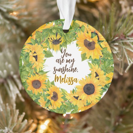Personalisiert bist du meine Sonnenblume Ornament (Baum)
