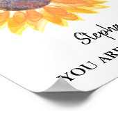 Personalisiert bist du meine Sonnenblume Poster (Ecke)