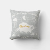 Personalisiert bist du meine Sunshine Raccoon Trac Kissen (Vorderseite)