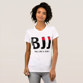 Personalisiert BJJ Jiu Jitsu Black Belt Woman T-Shirt