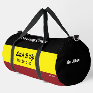 Personalisiert BJJ Jiu Jitsu Black Yellow Duffle Bag