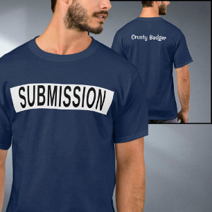 Personalisiert BJJ Jiu Jitsu Submission Blue T-Shirt