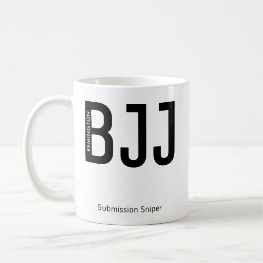 Personalisiert BJJ Jiu Jitsu Submission Sniper Kaffeetasse (Links)