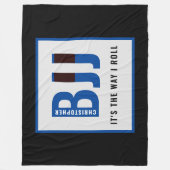 Personalisiert BJJ Jiu Jitsu Wettbewerb Blue Belt Fleecedecke (Vorderseite)