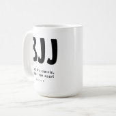 Personalisiert BJJ Simple Not Easy Jiu Jitsu Kaffeetasse (Vorderseite Links)