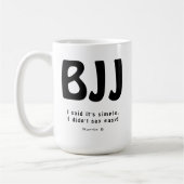 Personalisiert BJJ Simple Not Easy Jiu Jitsu Kaffeetasse (Links)