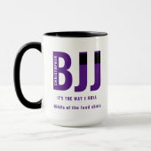 Personalisiert BJJ Way I Roll Jiu Jitsu Lila Belt Tasse (Links)