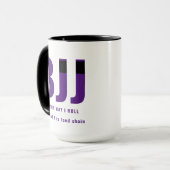 Personalisiert BJJ Way I Roll Jiu Jitsu Lila Belt Tasse (Vorderseite Links)