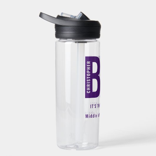 Personalisiert BJJ Way I Roll Jiu Jitsu Lila Belt Trinkflasche (Rechts)