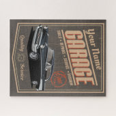 Personalisiert Black 1957 Chevy Garage Puzzle (Horizontal)