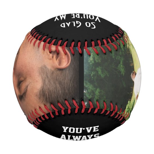 Personalisiert Black 2 Foto BONUS VATER Baseball (Rückseite)