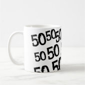 Personalisiert Black 50. Geburtstag Tasse Individu (Links)
