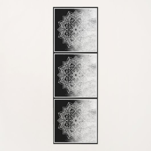 Personalisiert Black Abstrakt Zen Mandala Yogamatte (Vorderseite)