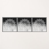 Personalisiert Black Abstrakt Zen Mandala Yogamatte (Vorderseite (Horizontal))