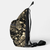 Personalisiert Black and Gold Abstrakt Botanical Crossbody Bag (Rechts)