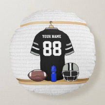 Personalisiert Black and Silver Gray Football Jers