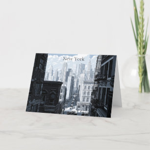 Personalisiert Black and White New York NYC Card Feiertagskarte
