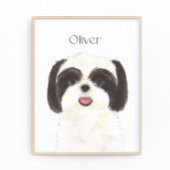 Personalisiert Black and White Shih Tzu Art Fotodruck
