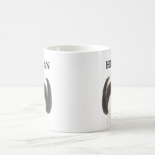 Personalisiert Black and White Shih Tzu Kaffeetasse (Mittel)
