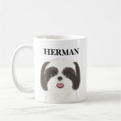 Personalisiert Black and White Shih Tzu Kaffeetasse (Links)