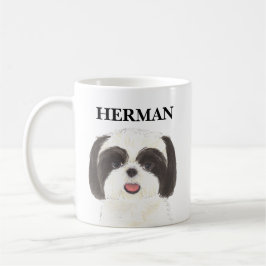 Personalisiert Black and White Shih Tzu Kaffeetasse