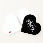Personalisiert Black Artist Heart Sketchbook Notizblock (Innenseite)