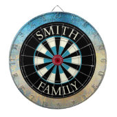 Personalisiert Black Blue Dart Board Dartscheibe (vorne)