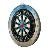 Personalisiert Black Blue Dart Board Dartscheibe (Vorderseite rechts)