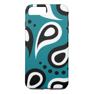 Personalisiert Black Blue & White Paisley Case-Mate iPhone Hülle