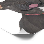 Personalisiert Black Brindle Frenchie French Bulld Fotodruck (Ecke)