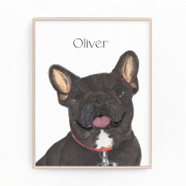 Personalisiert Black Brindle Frenchie French Bulld Fotodruck
